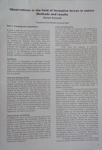 Image for <B>Observations in the field of Formative Forces in Nature </B><I> Methods and Results</I>
