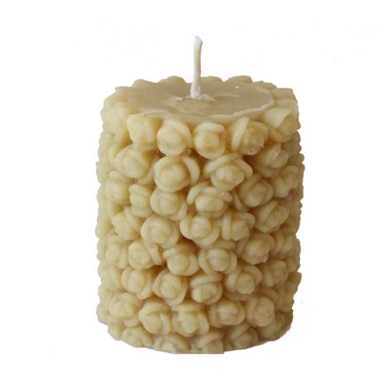 Image for <B>Candle, Rosebud Pillar </B><I> </I>
