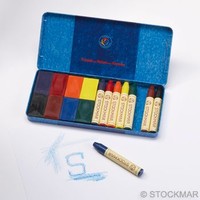 Image for <B>Stockmar Crayons combi. 8 sticks & 8 blocks in tin </B><I> </I>