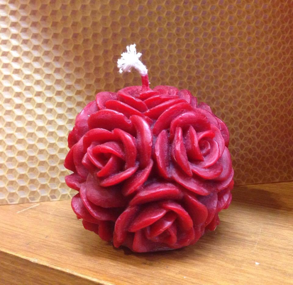 Image for <B>Candle, medium Rose Ball </B><I> </I>