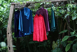 Image for <B>Marieke Silk Velvet Cloak with Hood </B><I> </I>
