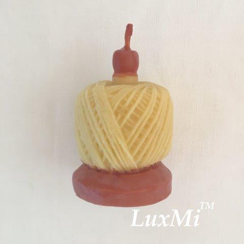 Image for <B>Spin a Yarn - pure beeswax candle </B><I> </I>