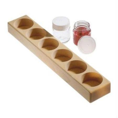 Image for <B>Paint Jar Wooden Holder for six 100ml jars </B><I> (jars not included)</I>