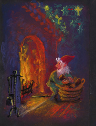 Image for <B>Tending the Fire Christmas Card </B><I> </I>
