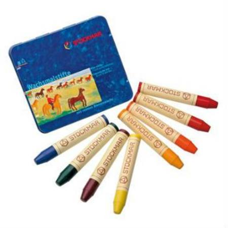 Image for <B>Stockmar Stick Crayons Tin of 8 Waldorf Mix </B><I> </I>