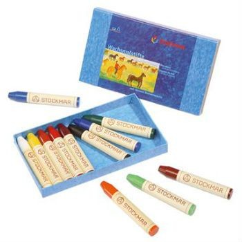 Image for <B>Stockmar Stick Crayons 12 Assorted, Cardboard Box </B><I> </I>