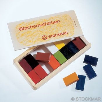 Image for <B>Stockmar Block Crayons 16 Assorted in Wooden Box </B><I> </I>